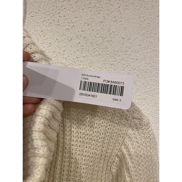 Soft Surroundings Highland Sweater Womens Small Rib Knit Cardigan Cozy Layering - Picture 3 of 4